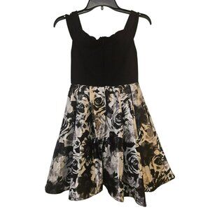 Blondie Nites by Stacey Sklar Whimsygoth Goth Mini Dress Black Roses Size 3